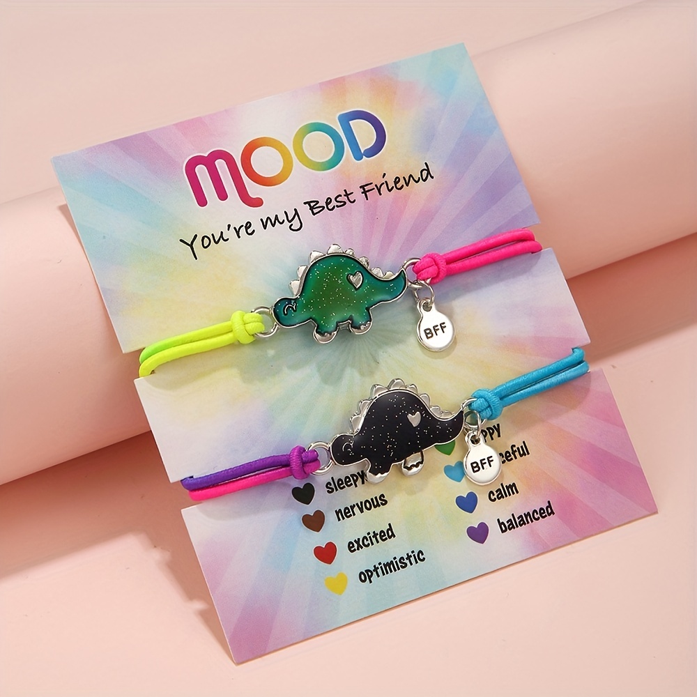 2pcs set Friendship Bracelets w Best Friends Charms Choose Color