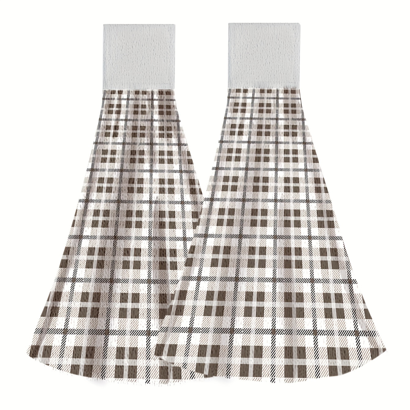 Plaid Pattern Fingertip Towels Hanging Towel For Wiping - Temu