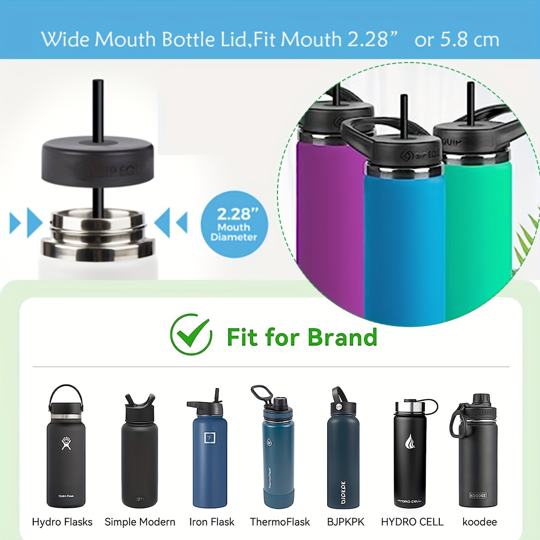 Reusable Replacement Lids With Handle For Wide Mouth Sport Water Bottles,  Cup Accessories - Temu