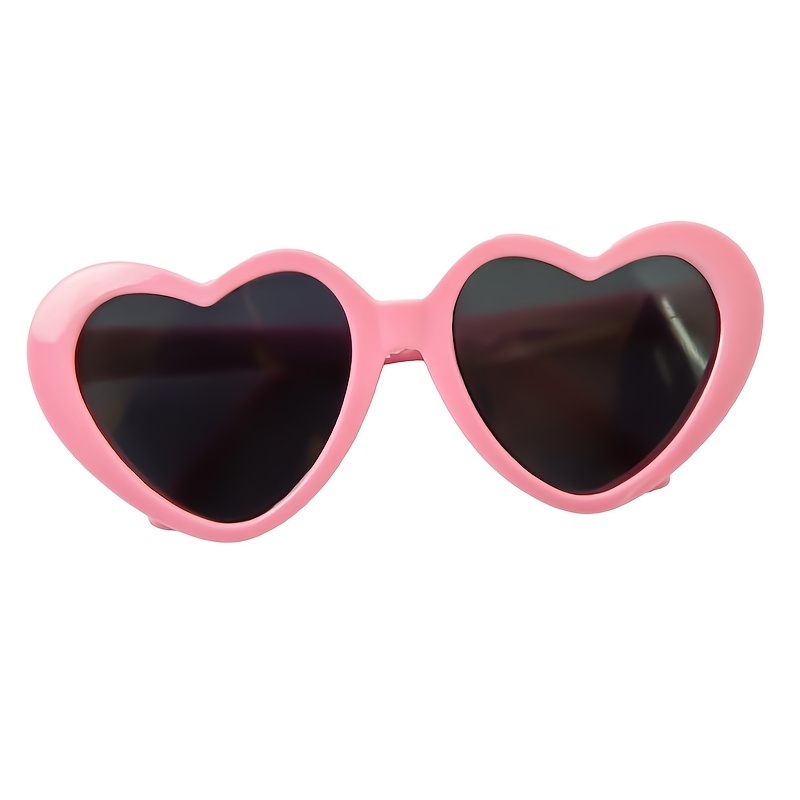 Heart store glasses pink