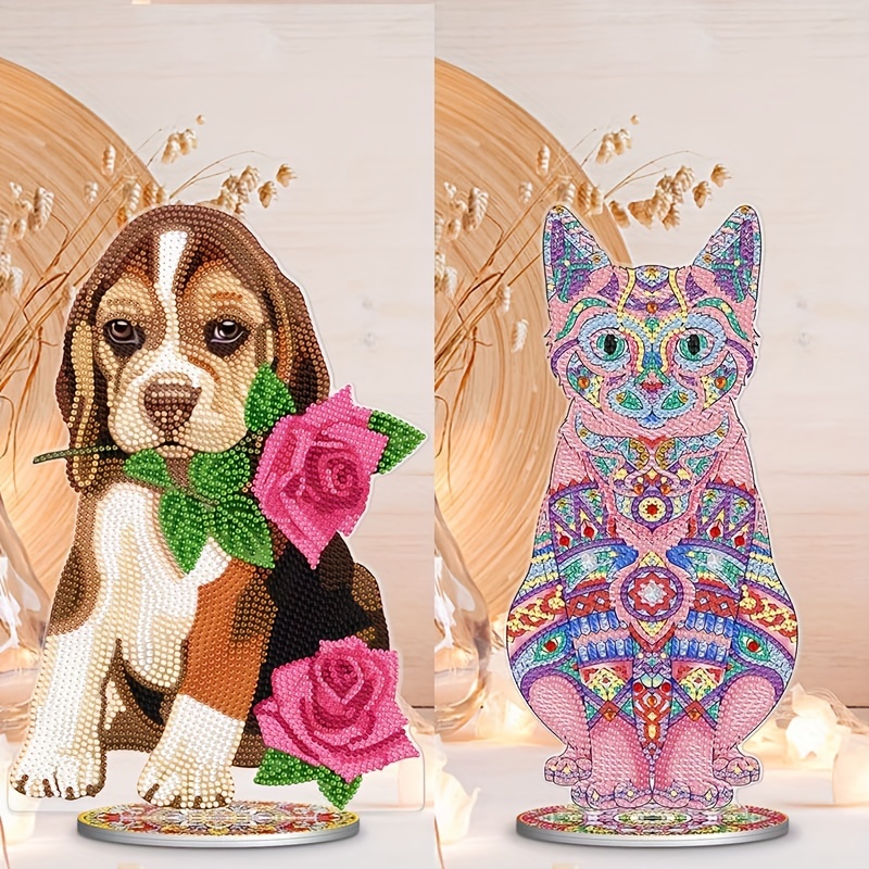 5d Diy Artifical Diamond Painting Cute Dog Full Drill - Temu