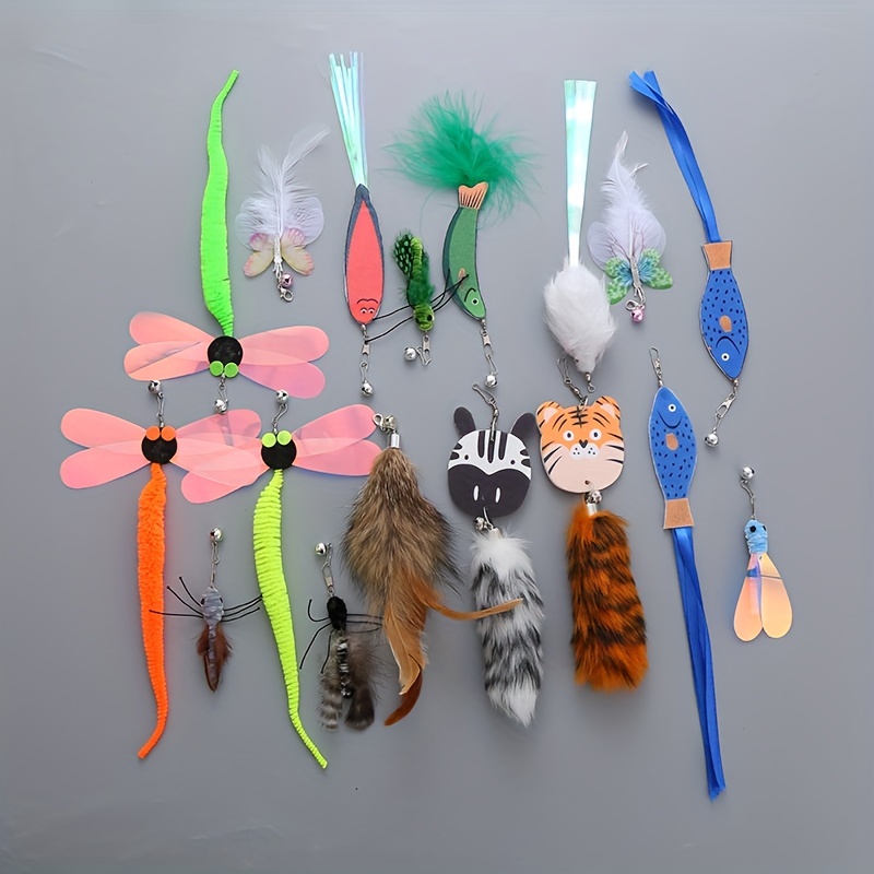 Cat Toy Cat Teaser Wand Replacement Head, Plush Cat Toys For Interactive Supply
