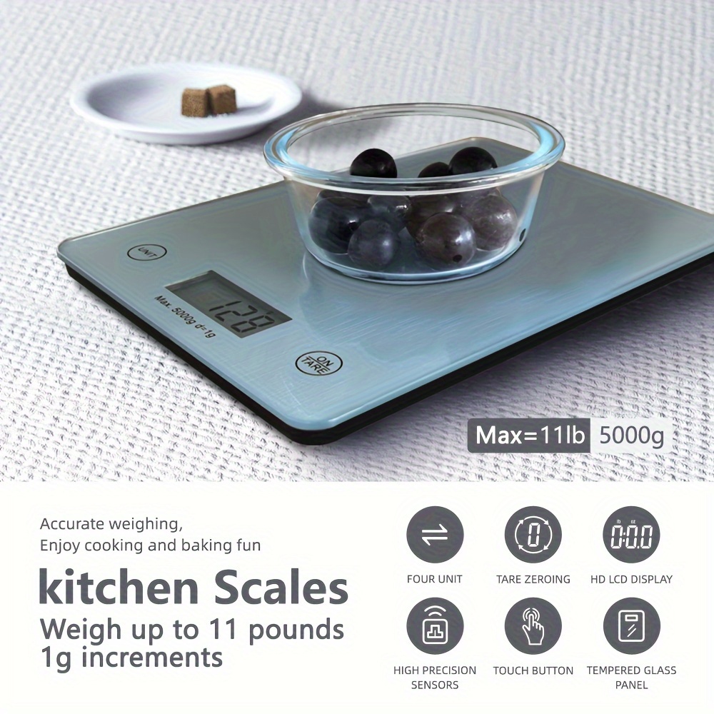 1pc Led Display Digital Bathroom Weight Scale With Tempered Glass Panel For  Home Use