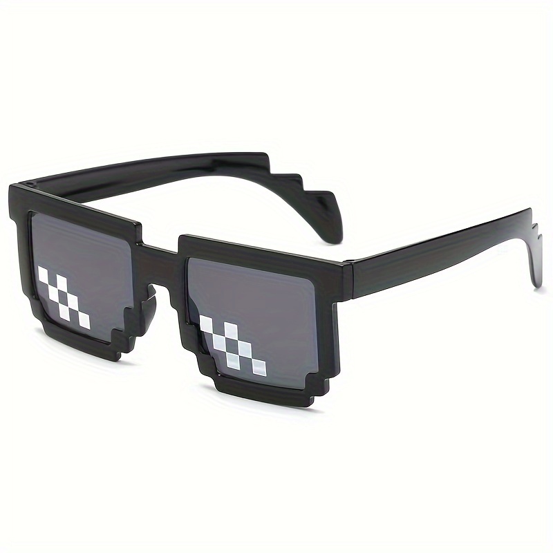 Fun Pixel Mosaic Sunglasses Women Men Mirrored Fashion - Temu