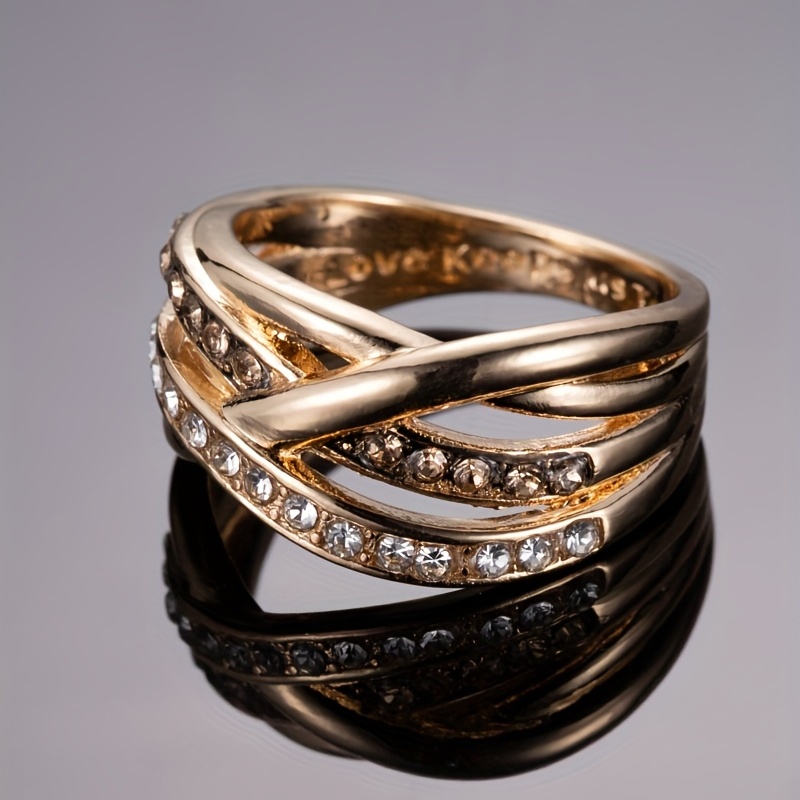 Men's Rhinestone Textured Couple Ring
