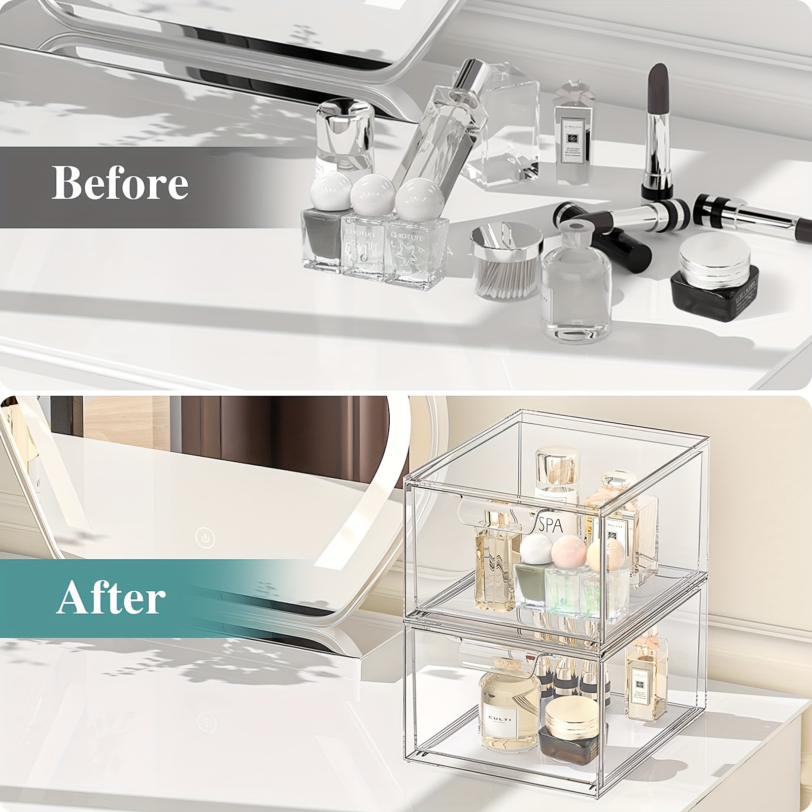 Clear Organizer Kitchen Sink Organizer Clear Plastic Storage - Temu