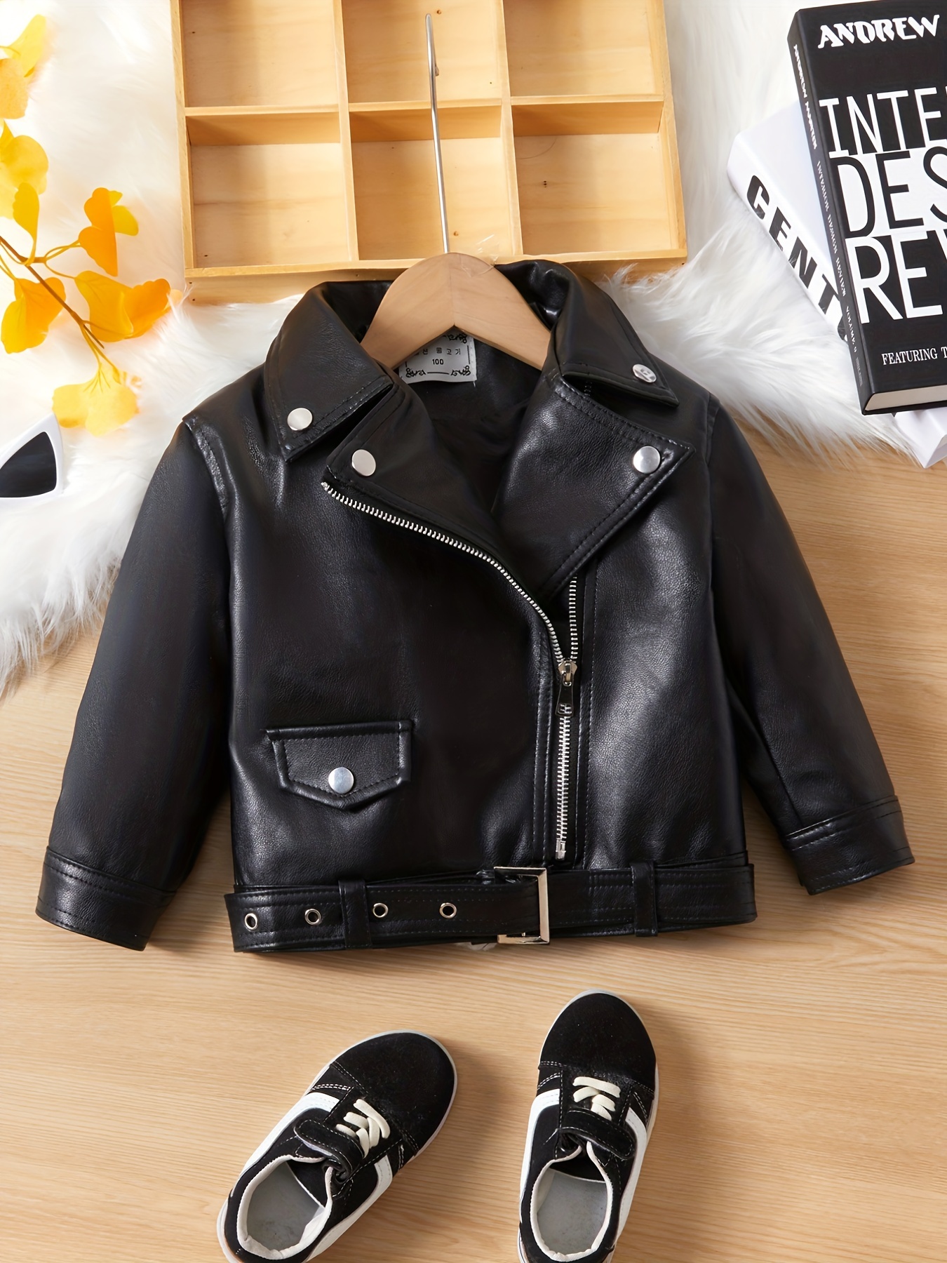 Girl Pu Leather Jacket Fashion & Cool Winter/ Fall Outerwear, Toddler Kids  Jacket Clothes,temu
