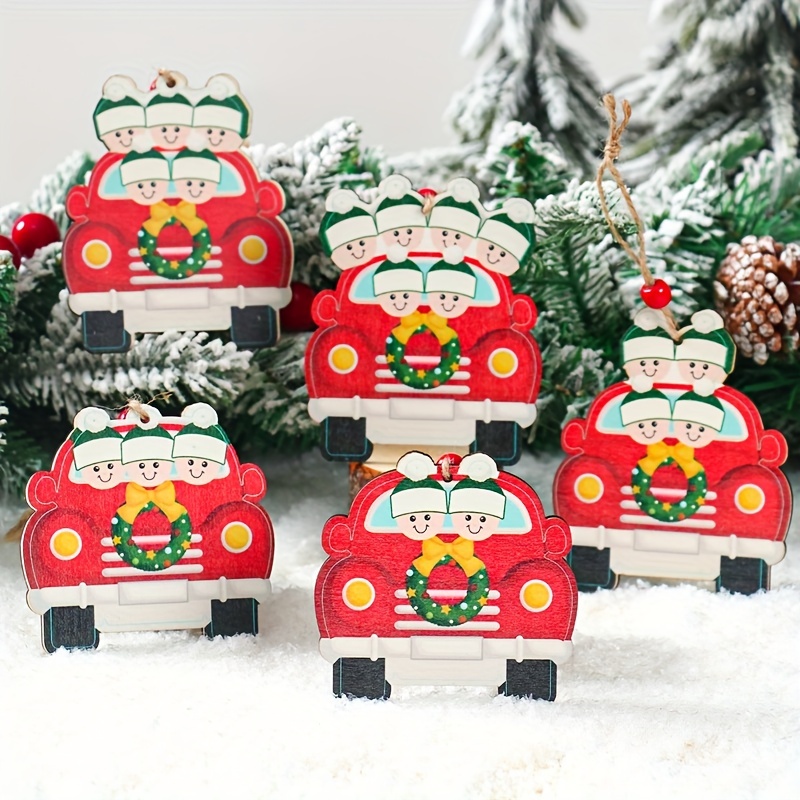 1pc Weihnachten Anhänger Diy Persönliche Familie Rot Auto - Temu Austria