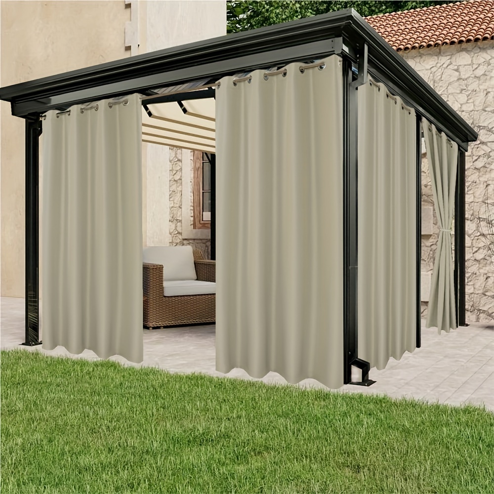 Waterproof Grommet Top Curtain for Indoor & Outdoor