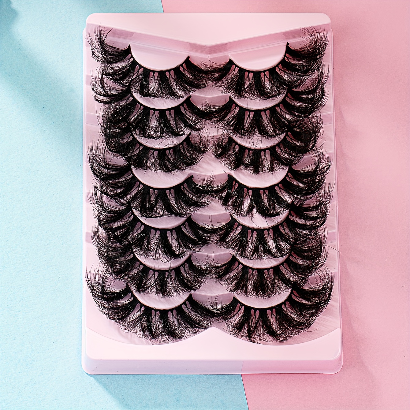 7 Pairs Cat Eye False Eyelashes Fox Eye Lashes Natural Look