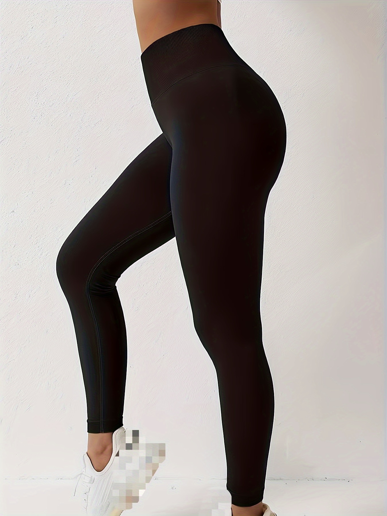 Women's Seamless Sports Leggings, Butt Lifting Leggings, High Waist Fitness  Yoga Pants, Suitable for Running Sports L/XL Black-Grey