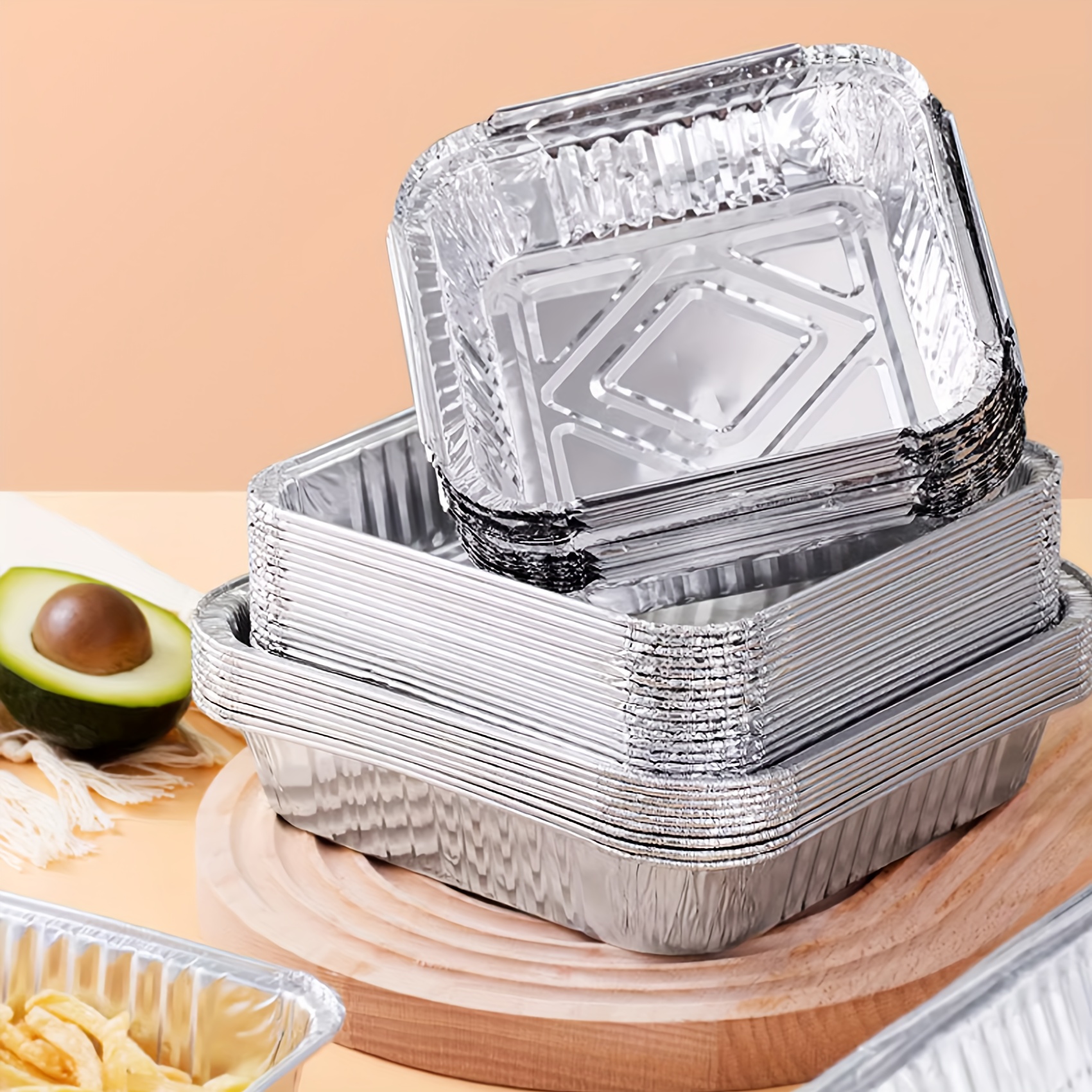 lsshao Aluminum Pans 8x8 Disposable Foil Pans (25 Pack) - 8 Inch Square  Baking Cake Pans - Tin Foil Pans Food Containers Great for Cooking,  Heating, Storing, Prepping Food - Yahoo Shopping