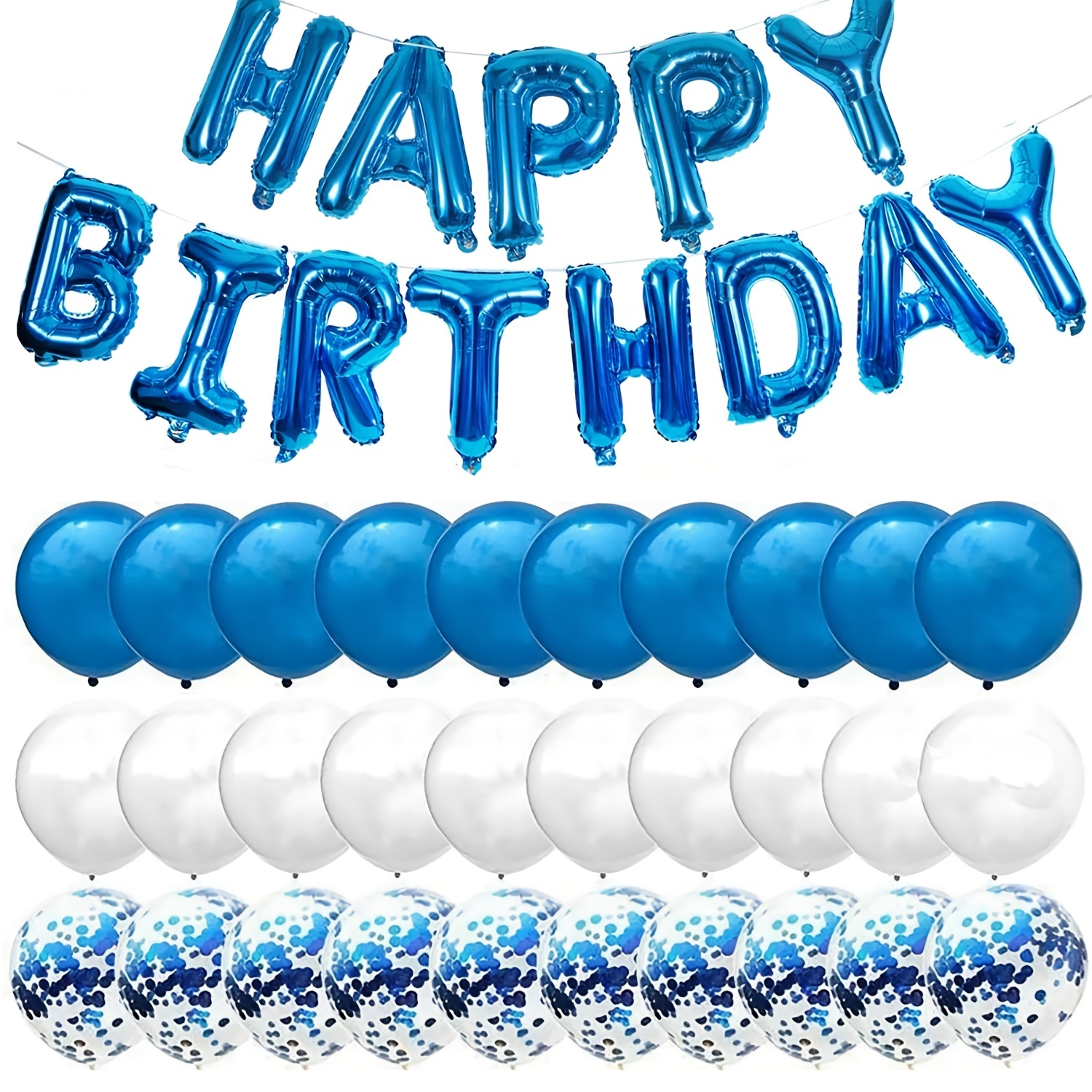 Globos de feliz cumpleaños juego de 10 letras escritas a - Temu