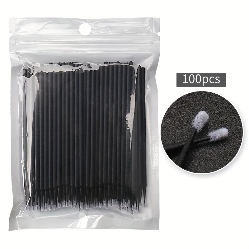 100 Pieces Micro Applicator Brushes Lash Micro Swabs for Eyelash Exten