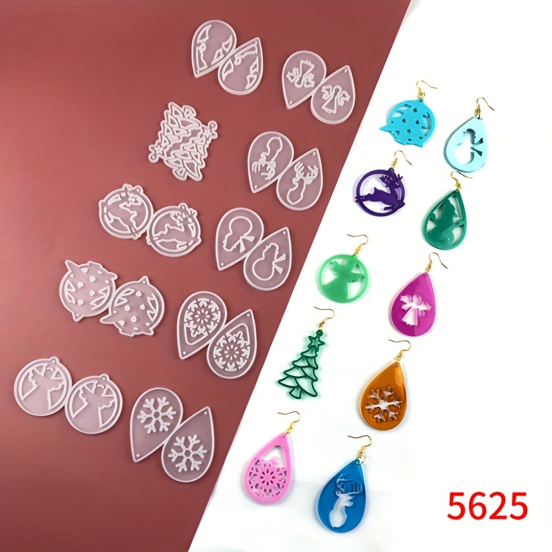 Christmas Earring Resin Molds Silicone Jewelry Earring Molds Epoxy