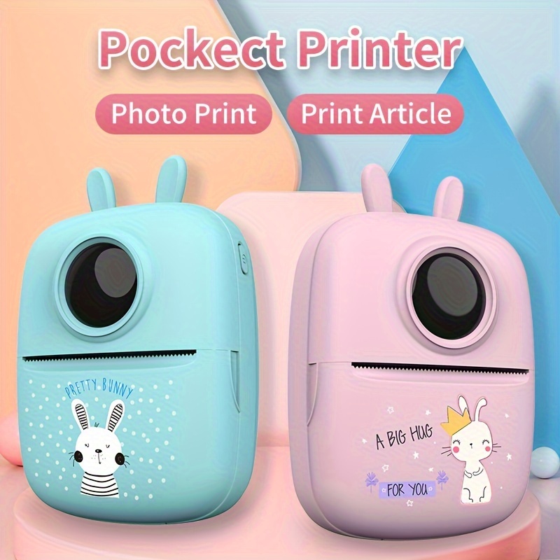 Mini Imprimante Photo Portable, MOPOIN Imprimante Thermique Portable avec  11 Rouleaux de Papier & Aquarelle Stylos Thermique Photo Étiquettes Memo