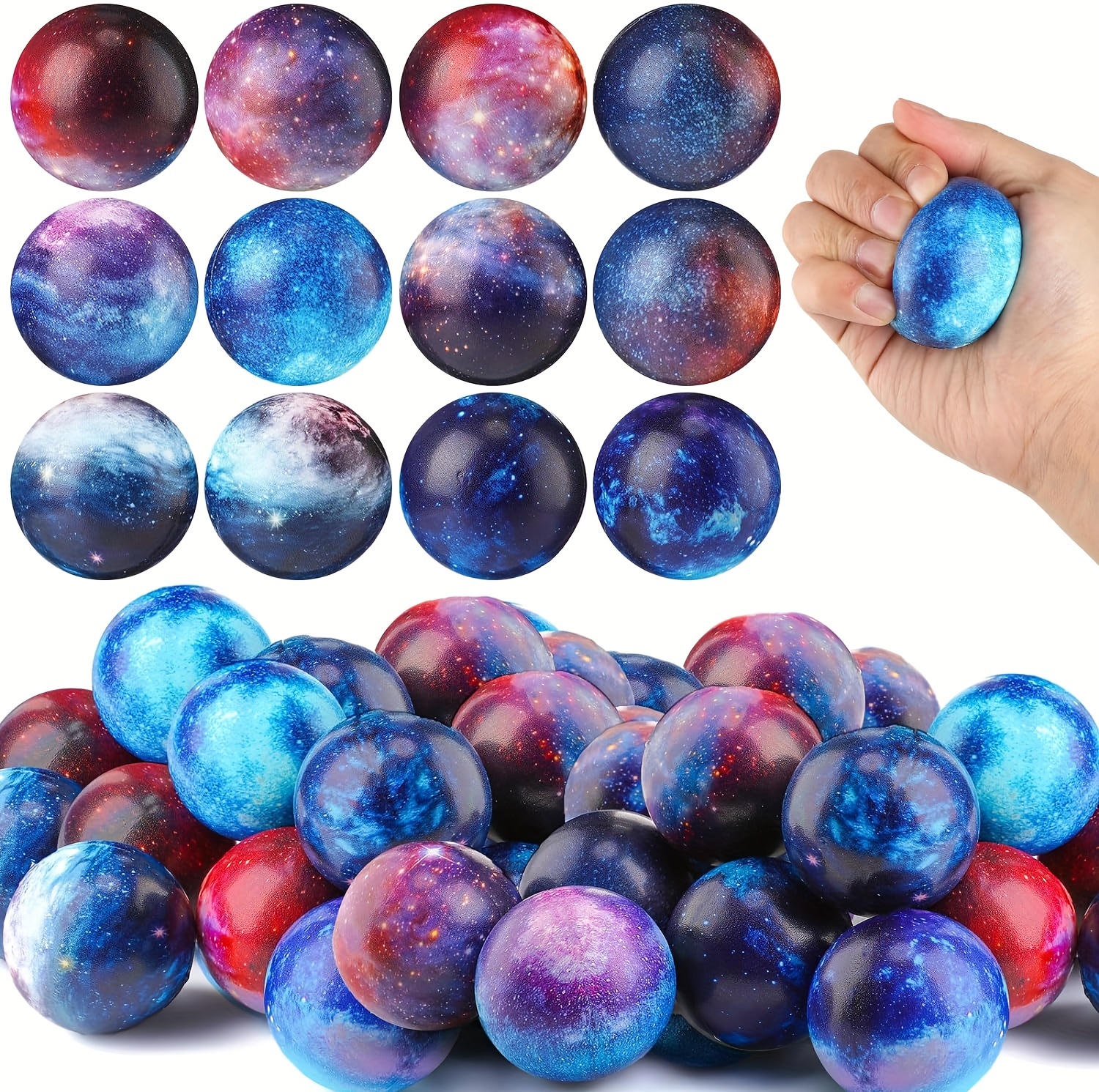 Starry Sky Sponge Balls Universe Galaxy Soft Squeeze Balls - Temu Morocco