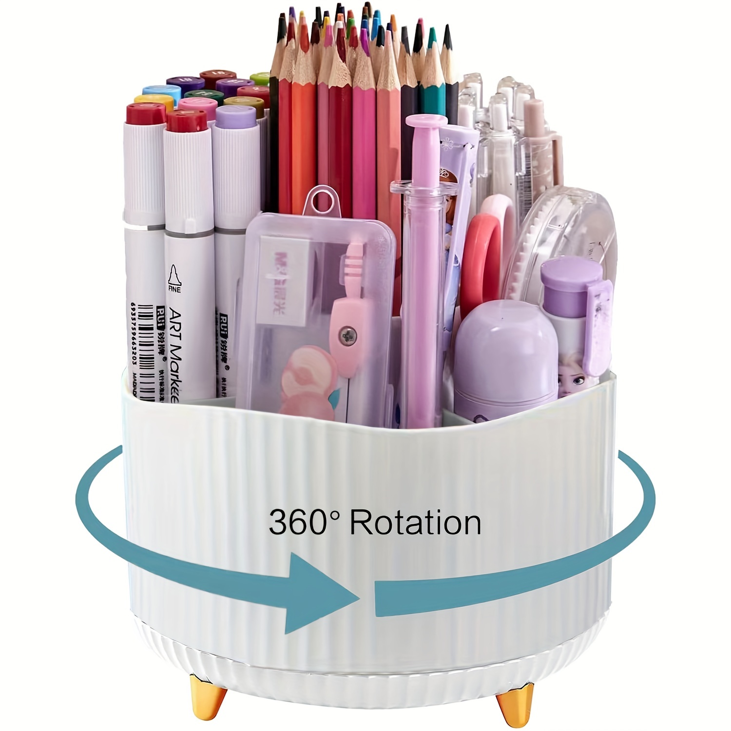 360 Degré Rotation Porte Stylo Pot À Crayons Pour Bureau - Temu Switzerland