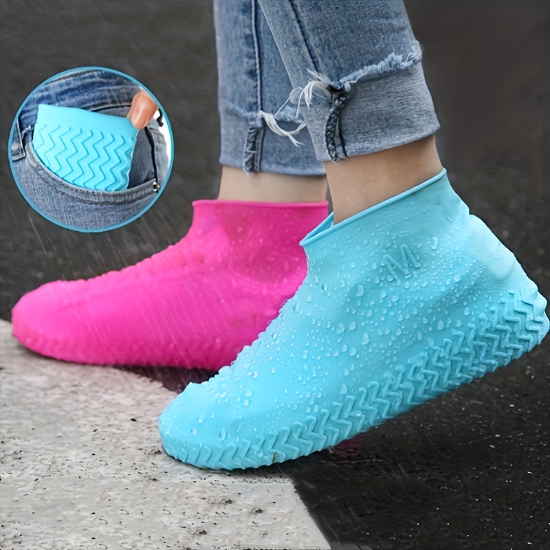Thickened Wear resistant Silicone Rain Shoe Covers Women Men - Temu Finland