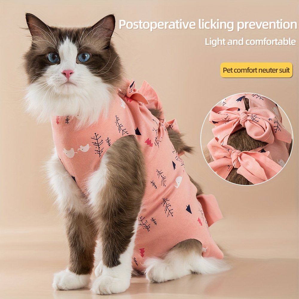 Cat Neutering Suit Surgical Rehabilitation Pet Clothing Prevent Licking  Wounds Surgery Pure Fabric Comfortable Wear - Pet Supplies - Temu Canada