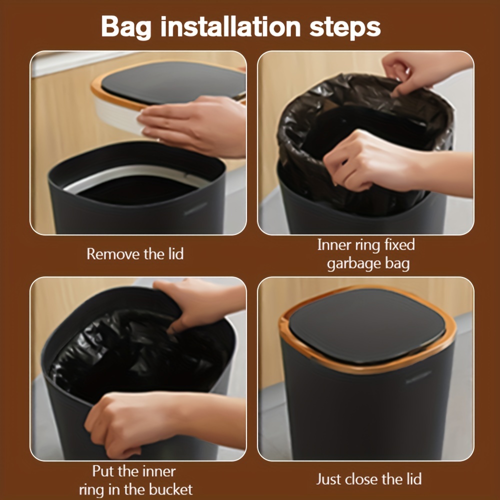 Smart Sensor USB Trash Can Home Intelligent Waste Bin Rubbish