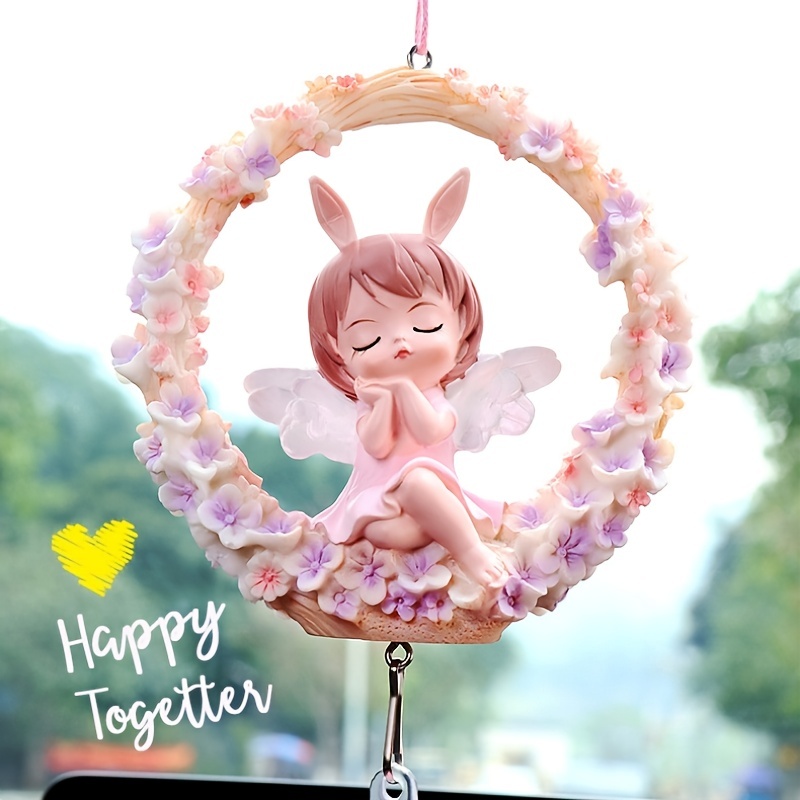 Cute Angel Girl Car Pendant Christmas Deer Car Sun Visor - Temu