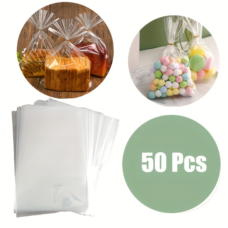 PigPotParty 6x 9, 100Pcs Bottom Gusset Bags, Clear Plastic Cellophane Treat  Goodie Bags with Ties for Party Favor, Candy, Cookie, Popcorn, Small Gift  Wrapping (No Side Gusset) : : Health & Personal
