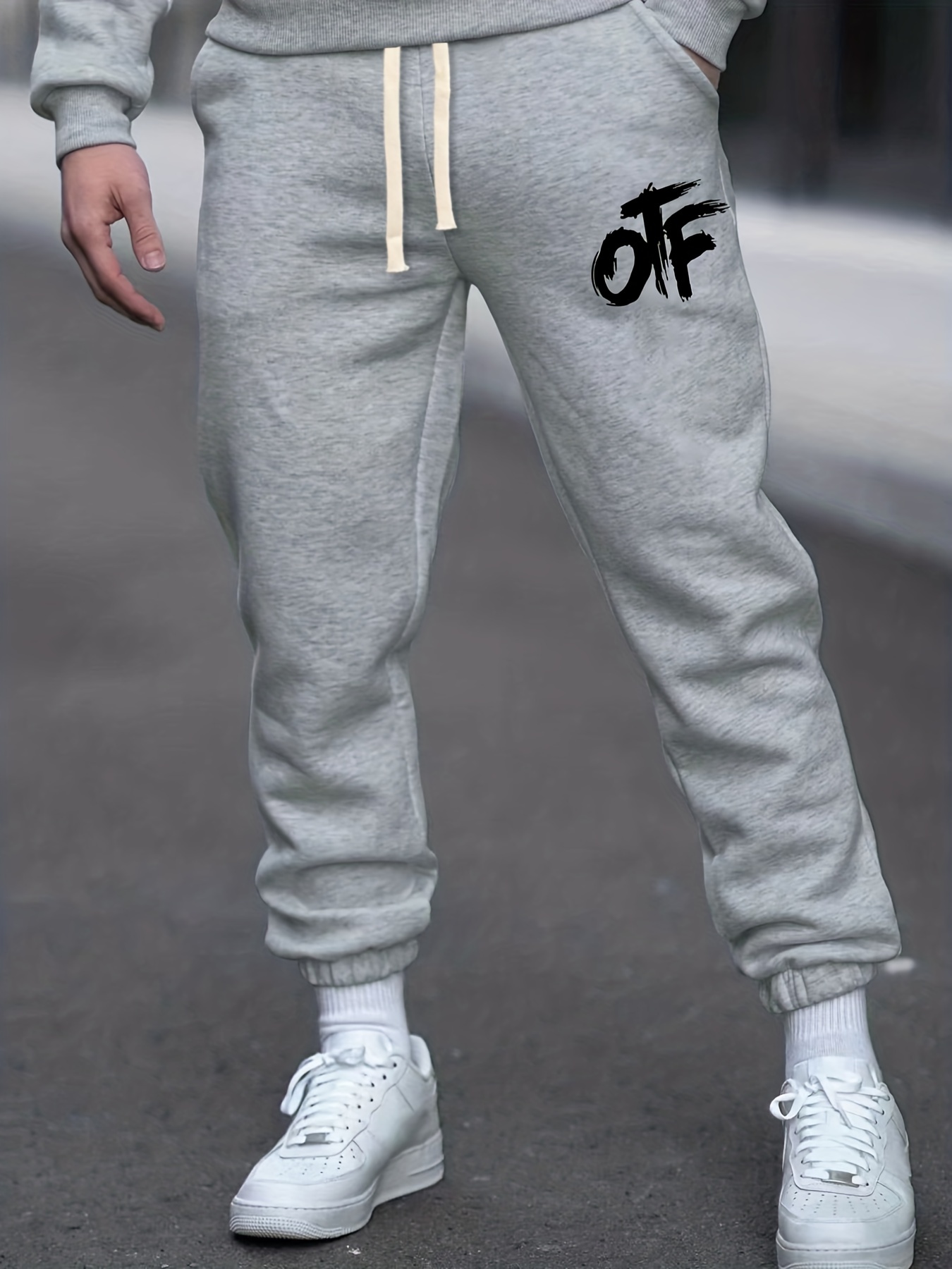 Trust No One Print Joggers Comfortable Stretchy Sweatpants - Temu