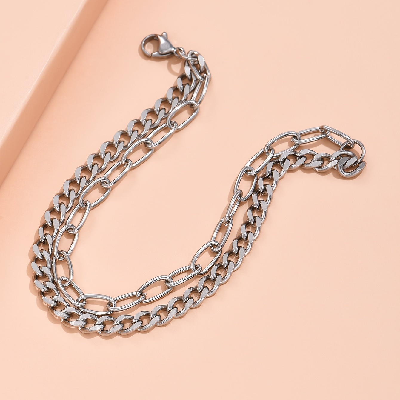 Stainless Steel Double Layer Necklace/Bracelet