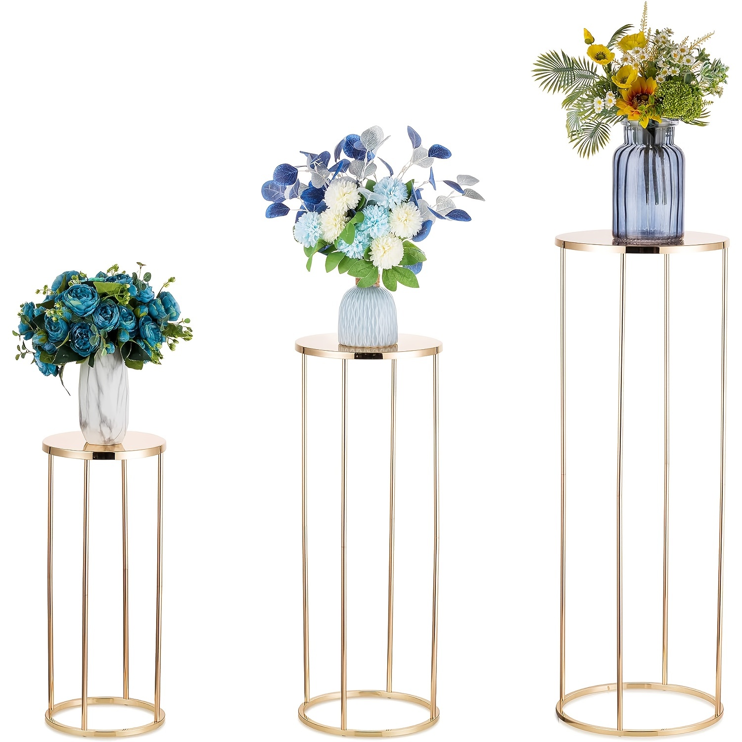 White Metal Flower Wedding Centerpieces Stand For Table Tall - Temu