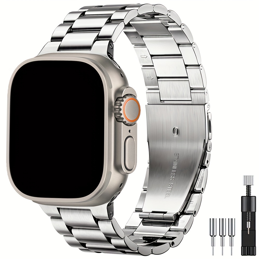  One Piece Stainless Steel Band with Case for Apple