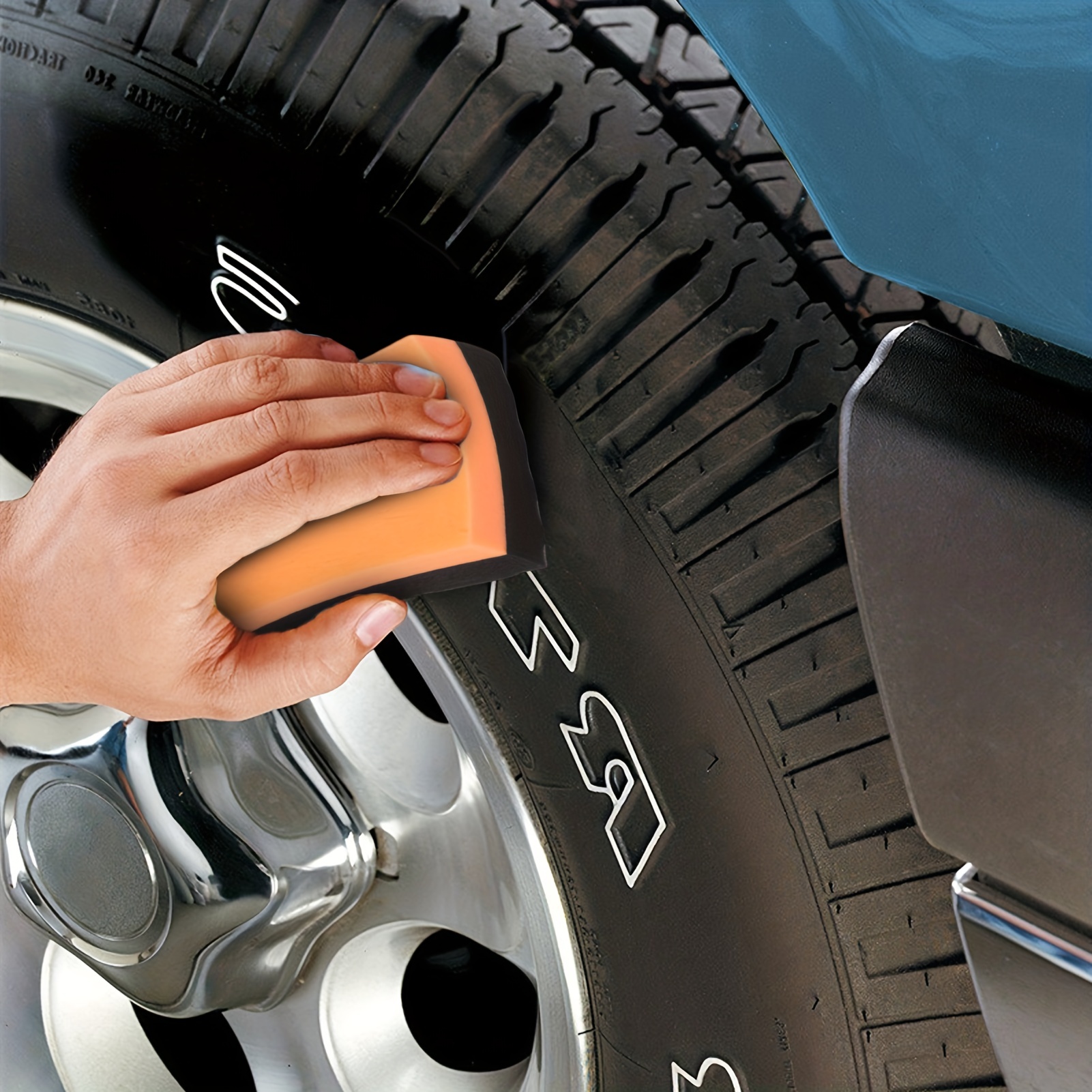 Tire Shine Dressing Applicator Pad, Tire Foam Applicator Sponges Contour  Tire Wheel Shine Car Cleaning, Durable & Reusable Tire Sponges Applicator