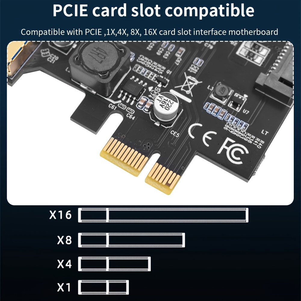 TISHRIC PCIE 1 to 4 1x Expansion Card PCI Express Multiplier