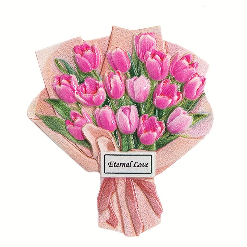Lot De 14 Aimants Fleurs 3D Multicolores - Pour Frigo, Tableau Blanc, Décoration, 2 Tailles, Puissants