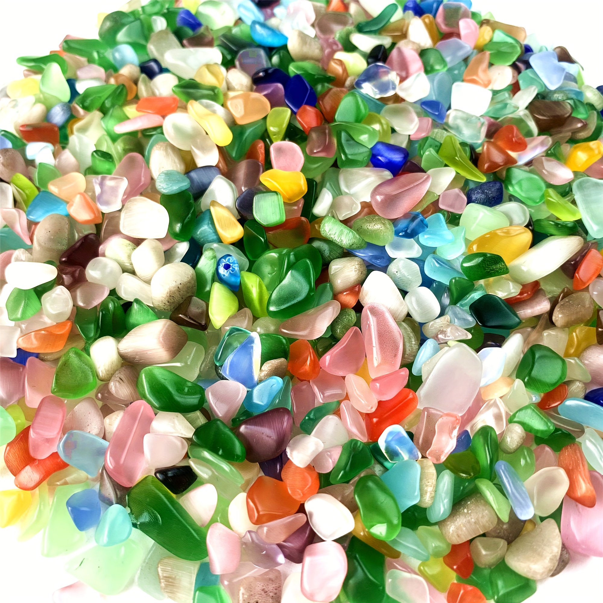 Green Assortment Small Glass Beads 2oz (60+)