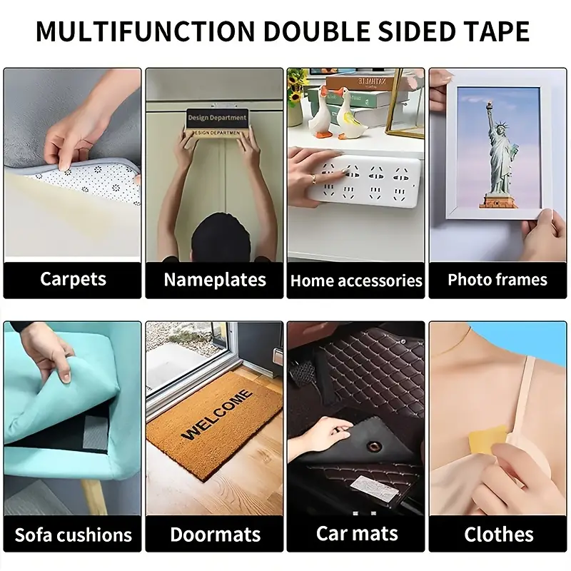 Double-sided Fabric Tape Heavy Duty, Durable Duct Cloth Tape, Easy