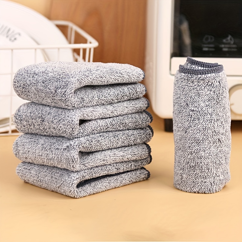 5pcs Microfiber Cleaning Cloth, Rags For Cleaning