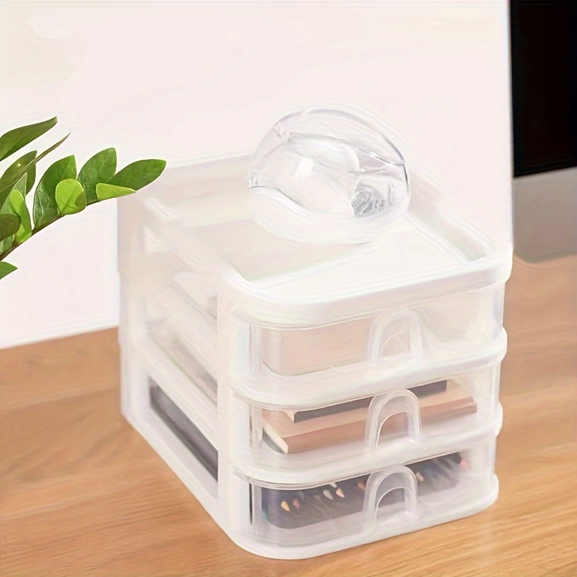 Desktop Storage Box Mini Desk Storage Box With Lid Plastic - Temu