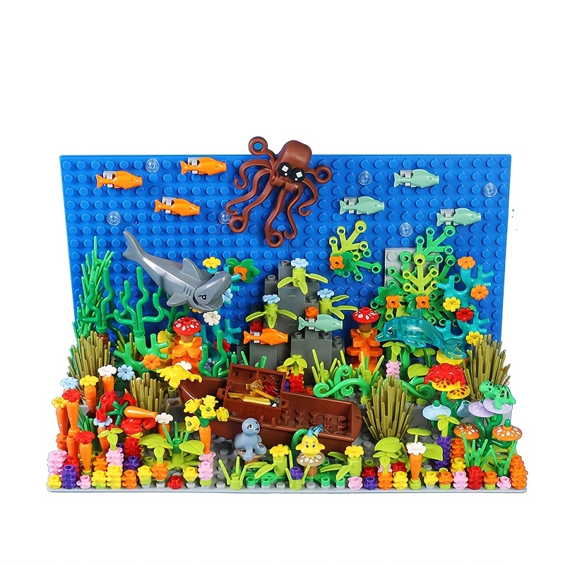 Building Blocks Underwater World Creative Blocks Set Cute - Temu Canada