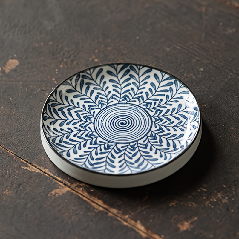 Ceramic Tea Set Coasters Blue And White Porcelain Chinese - Temu