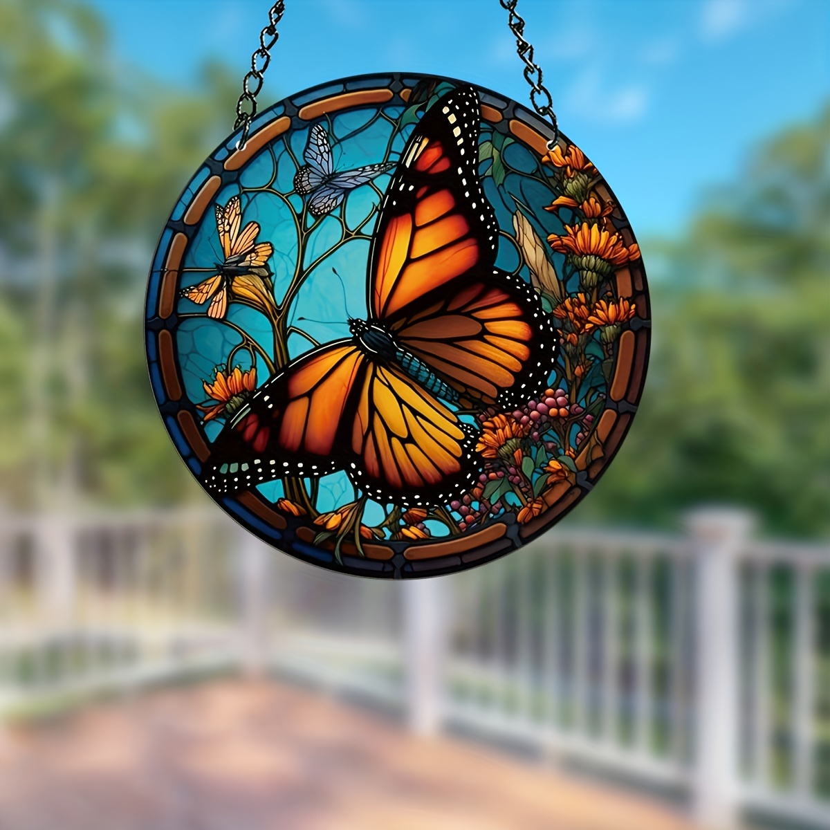 Acrylic Ocean Art Butterfly Honeycomb Pendant Hangings Decoration