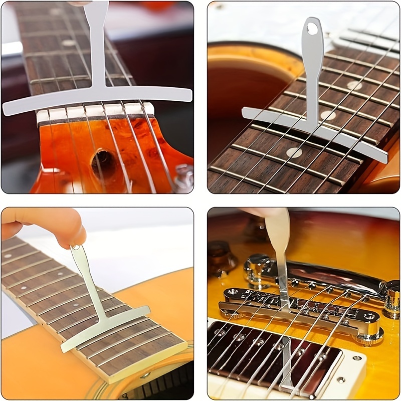 Jauge de rayon sous la corde en acier inoxydable 9 pièces pour outil de  Luthier de configuration de basse de guitare 