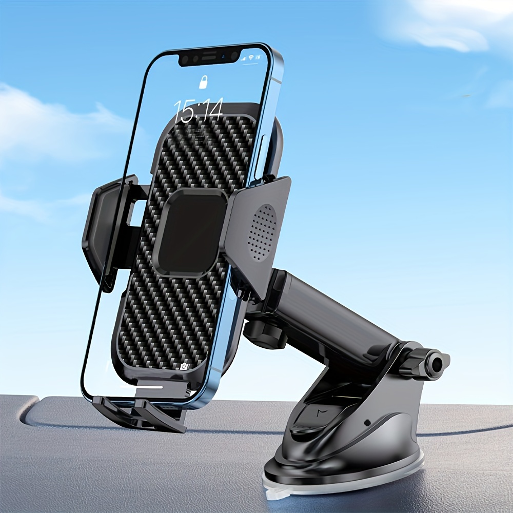 Phone Mount For Car, Long Arm Suction Cup Holder Universal Cell Phone  Holder Mount Dashboard Vent Compatible With All Smartphones