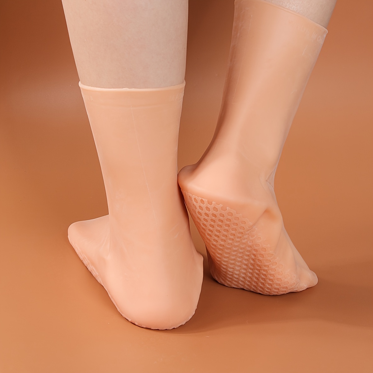 Silicone Moisturizing Foot Sock Long Tube Covers Dry Rough - Temu