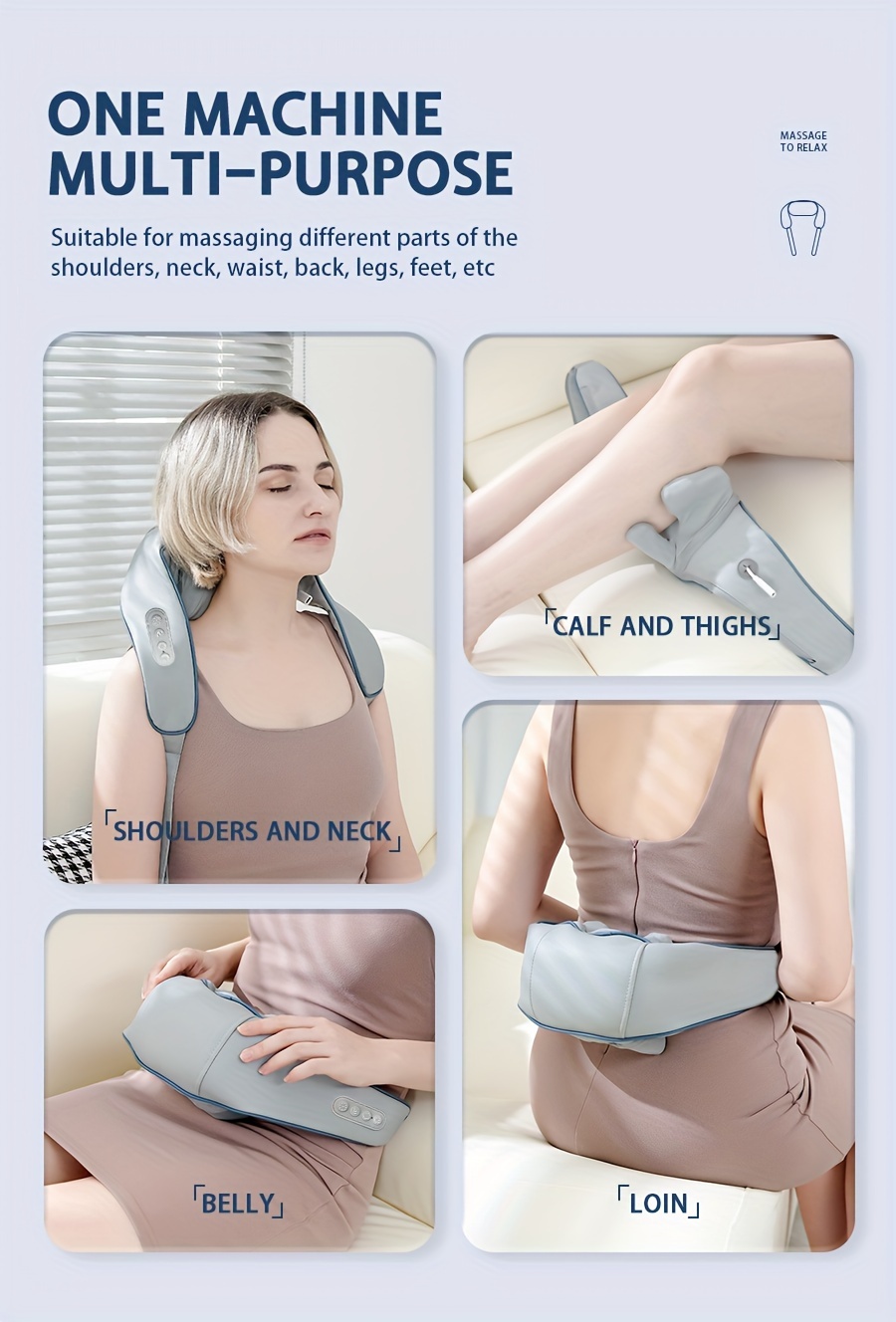 Neck Massager Neck Shoulder Waist Leg Relax Massager - Temu