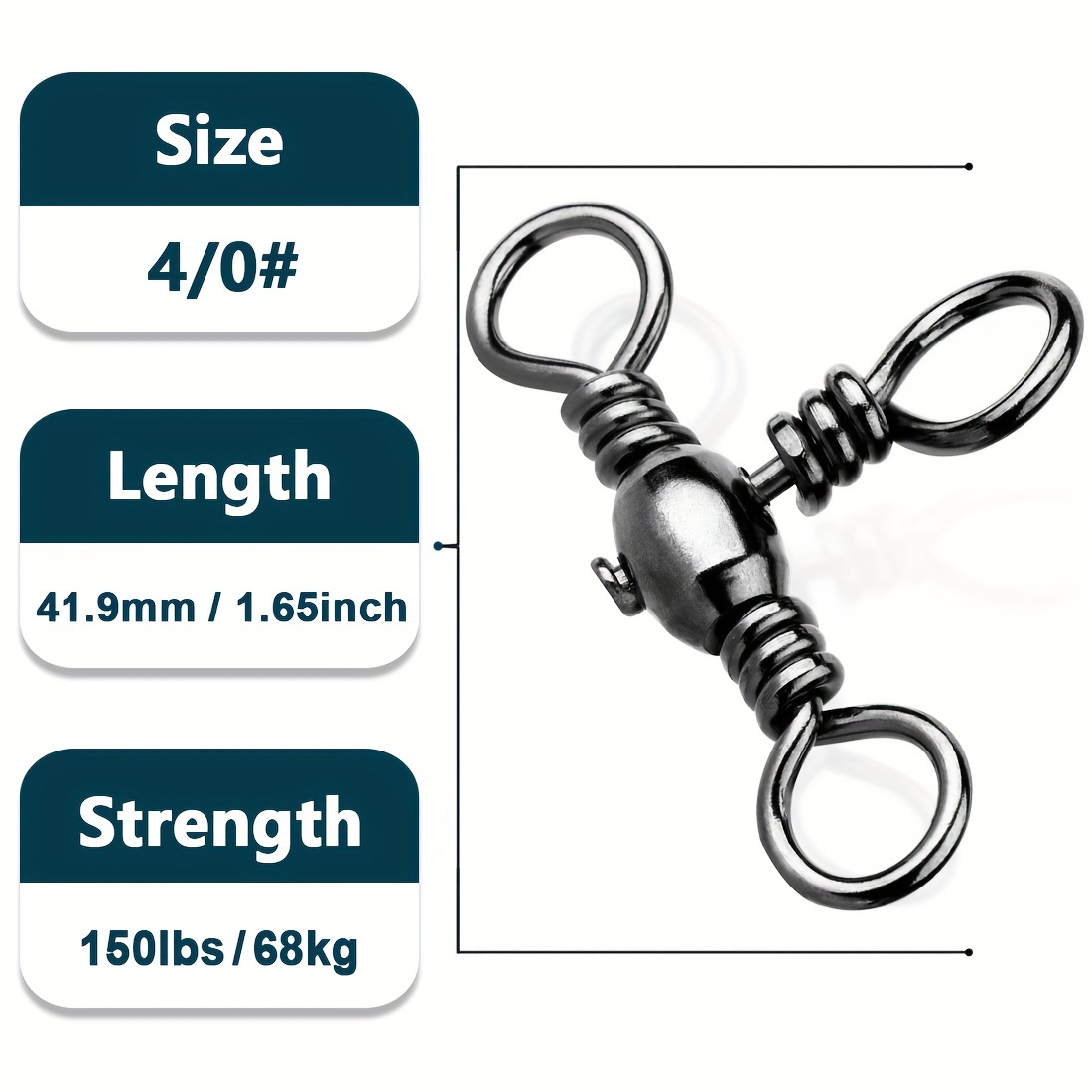  3 Way Swivels Fishing Tackle, 50/100pcs Crossline Barrel  Swivel 3 Way Rigs T-Shape Three Way Swivels Fishing Tackle Connector For  Catfish Rig Surf Fishing Rig