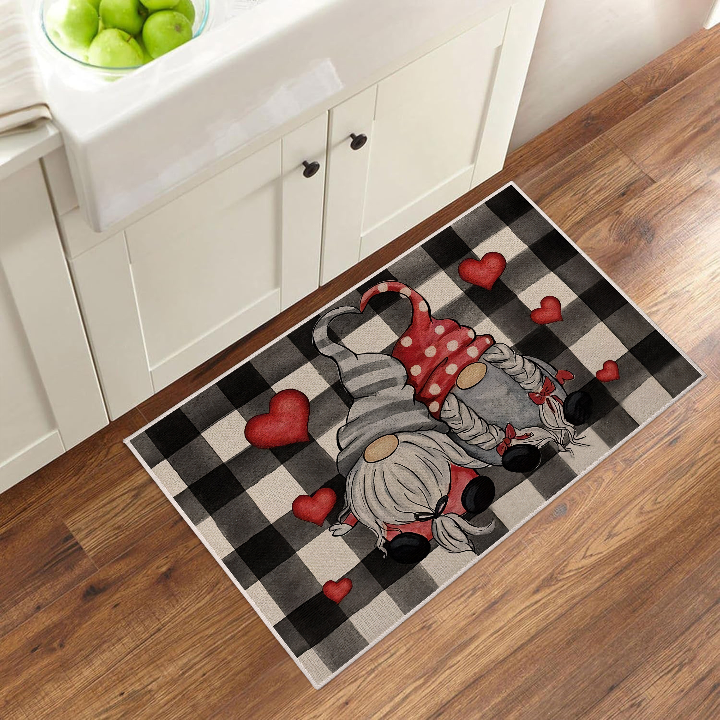 Merry Christmas Gnome Doormat Xmas Holiday Welcome Floor Mat Rugs for Front  Door Funny Non Slip Winter Home Kitchen Entrance Decorations for Outdoor