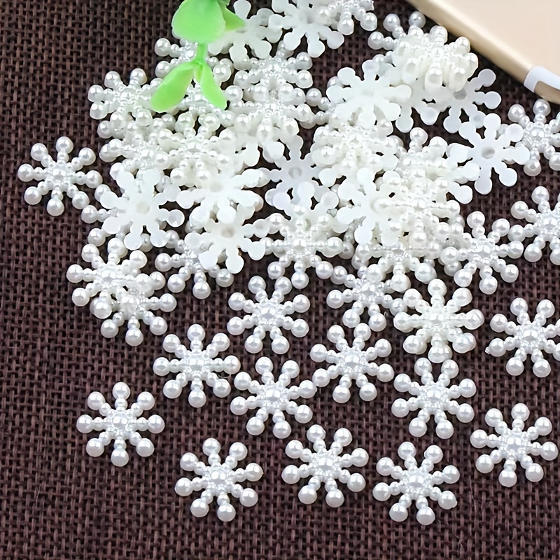 Handmade Snowflake With White Thread Embroidery Hearts Shape - Temu