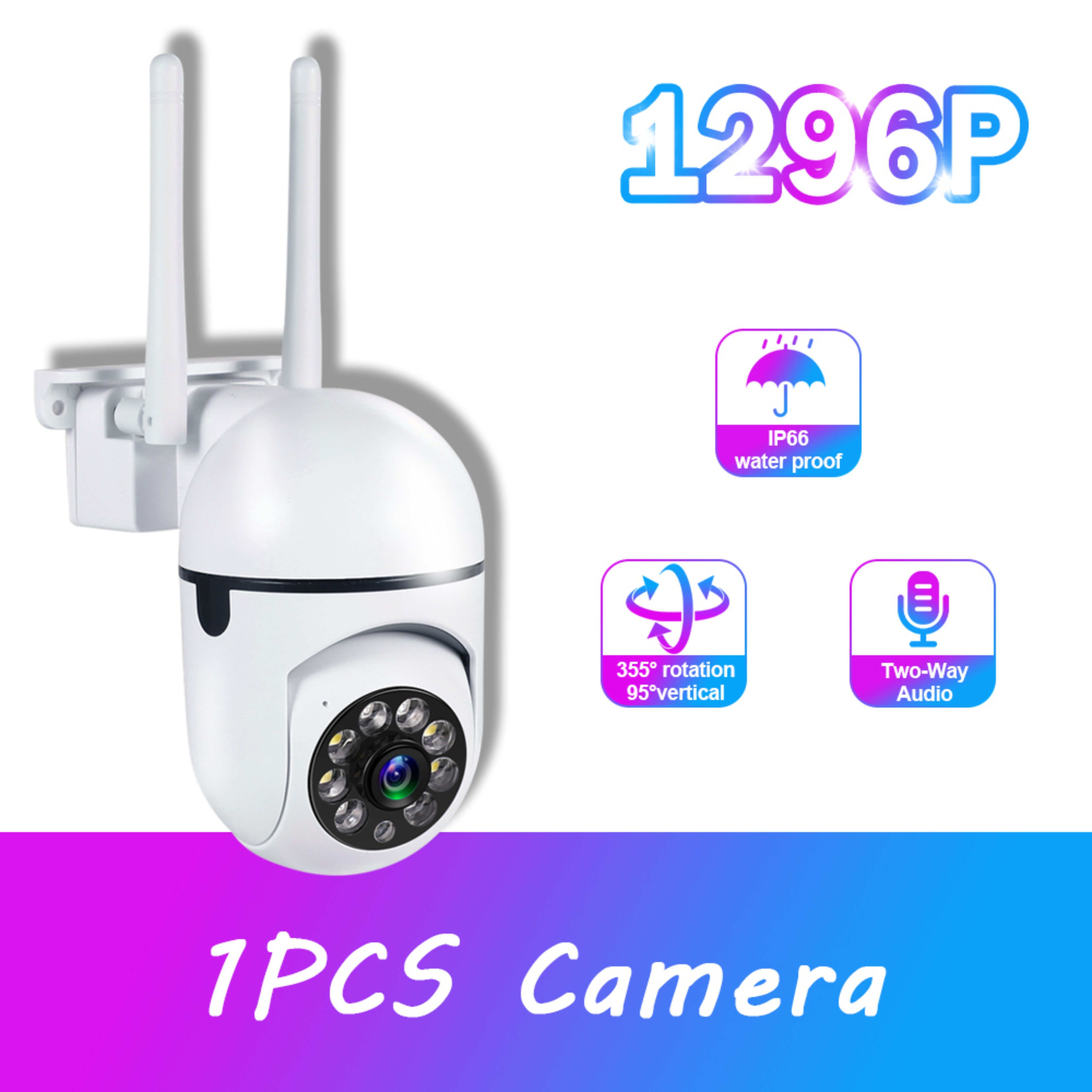 3MP 1/4PCS Cámaras Exteriores HD PTZ Wifi Video Vigilancia Inalámbrica IP  Monitor De Bebé De Seguridad Protección Inteligente Seguimiento Automático  Hogar Visión Nocturna - Temu Spain