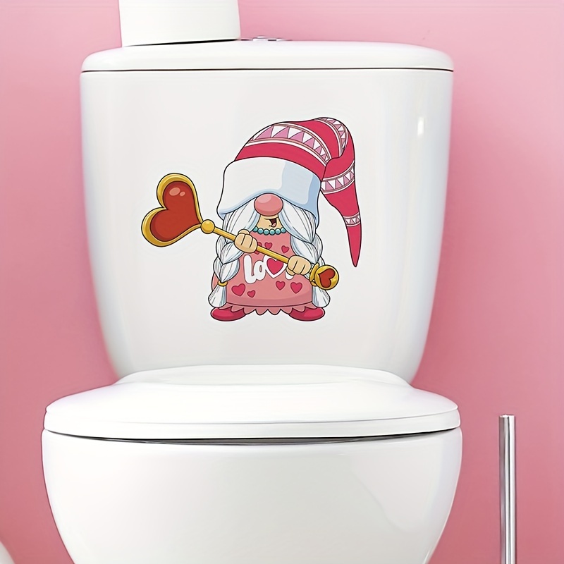 1pc Autocollant De Toilette De Dessin Animé De Noël, Élément De Dessin  Animé De Noël Autocollant En Vinyle Imperméable Amovible, Autocollant Pour  La Décoration Du Réservoir D'eau Du Couvercle Des Toilettes, Décoration